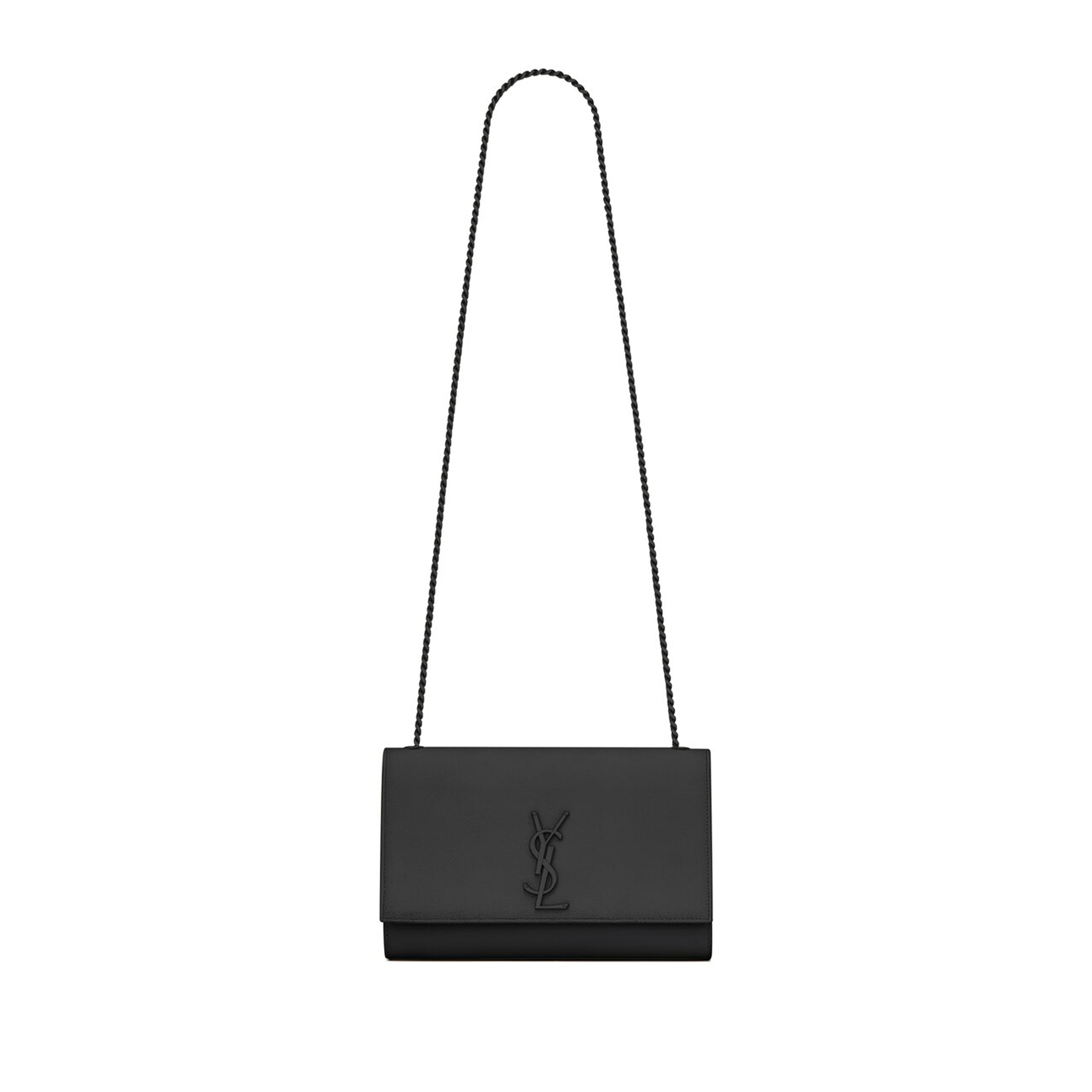 YSL KATE MEDIUM IN GRAIN DE POUDRE EMBOSSED LEATHER 364021BOW0U1000 (24*14.5*5.5cm)